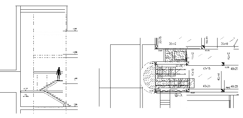 Transformación en elemento estructural del cerramiento de una escalera mediante adición de estructura de hormigón armado mixto con fábrica