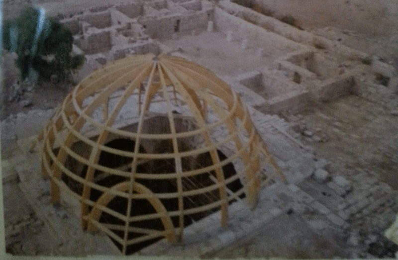 Rehabilitación del alcázar omeya de Amman. Cúpula de madera